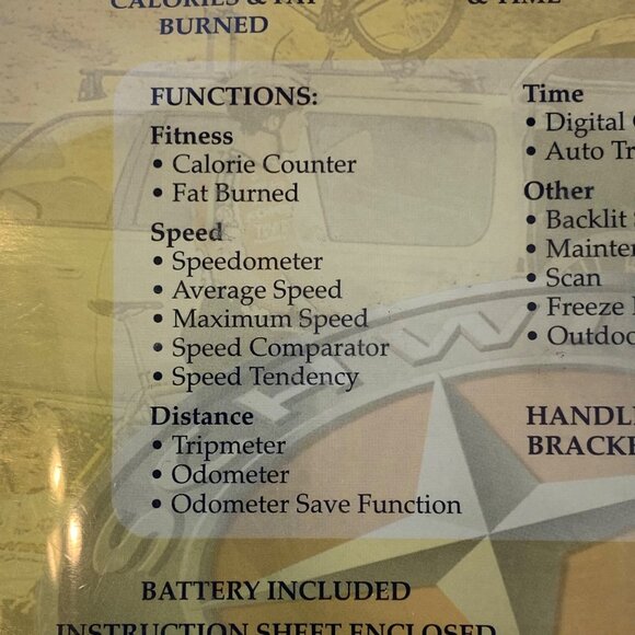 Schwinn 17-Function Bike Cycle Computer Backlit Screen NEW Speed Distance Time - Picture 9 of 11